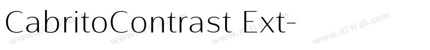 CabritoContrast Ext字体转换